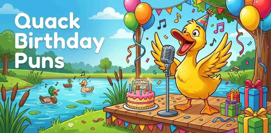Funny duck quacking birthday