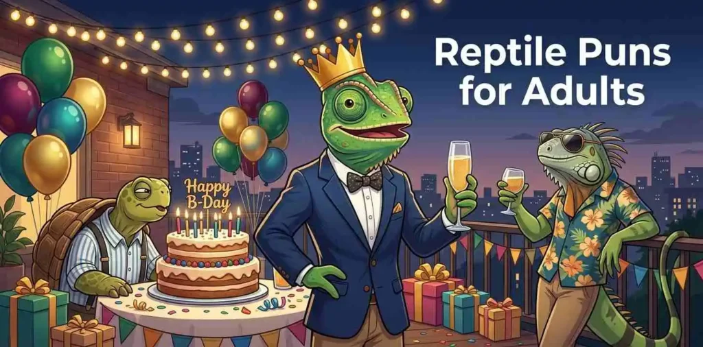 Stylish adult reptile birthday