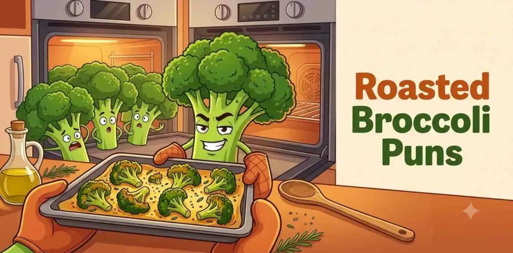 Funny roasted broccoli