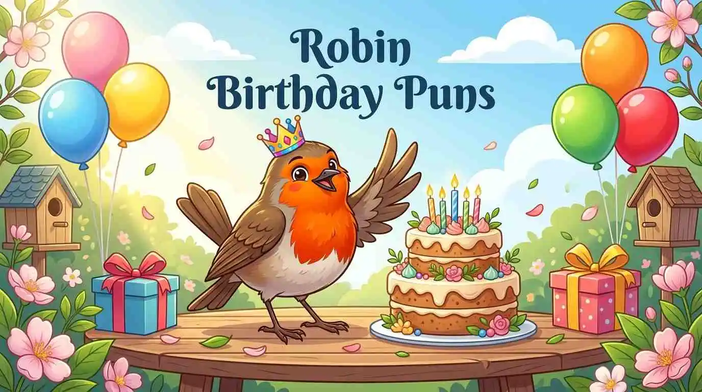 Cute robin birthday celebration