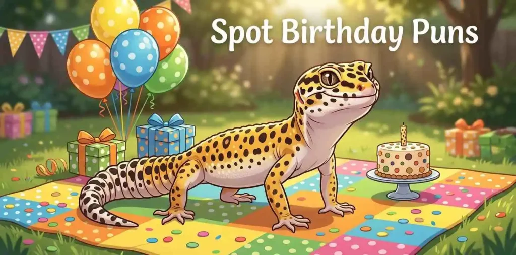 Spotted leopard gecko birthday party