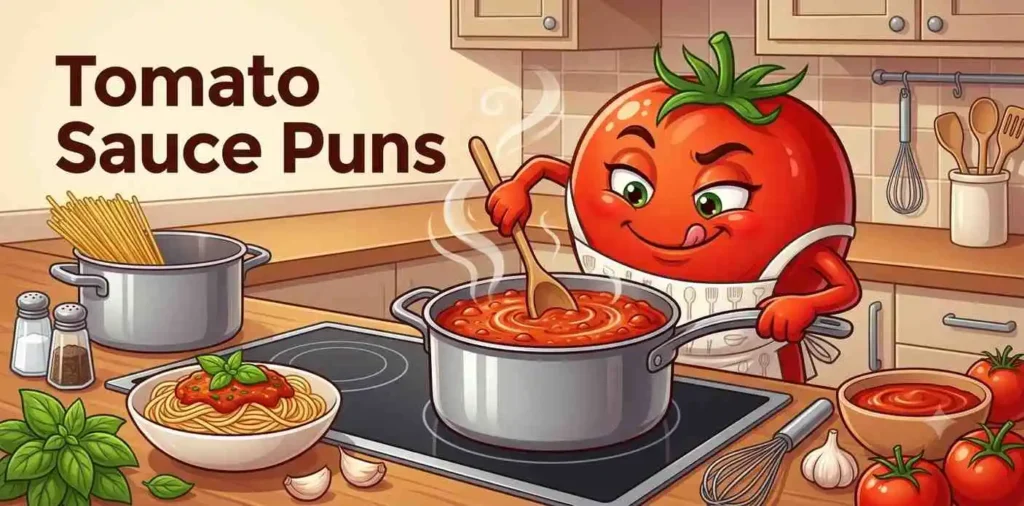 Playful tomato cooking homemade sauce
