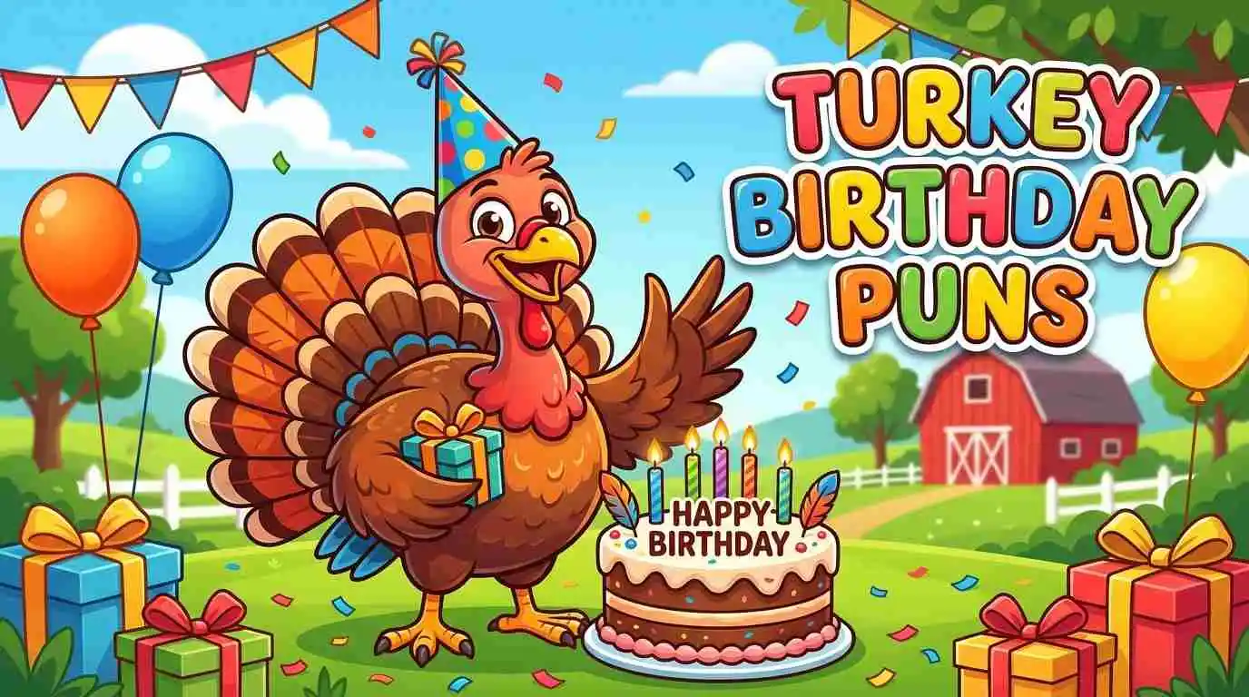 Cute turkey birthday celebration