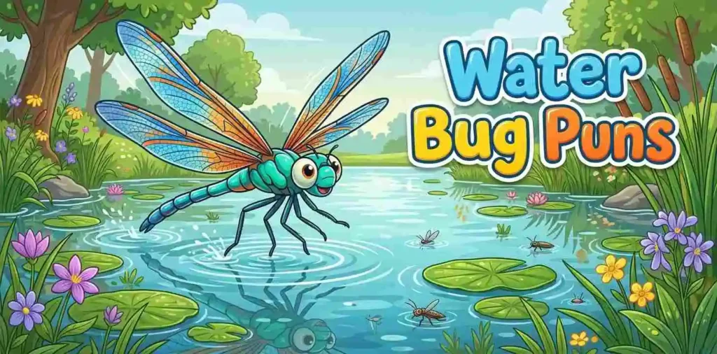 Colorful dragonfly near pond water