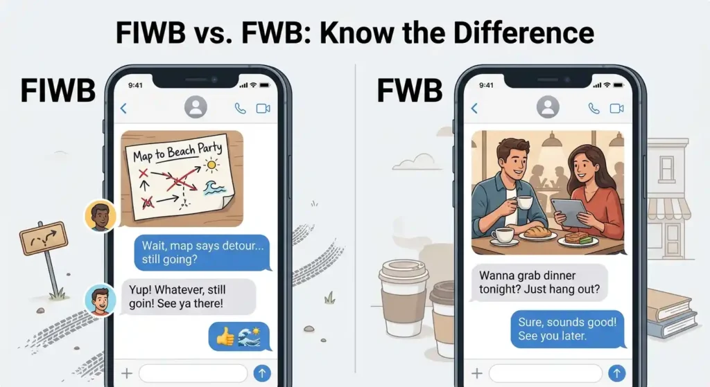 Comparison showing the different meanings of FIWB and FWB in text