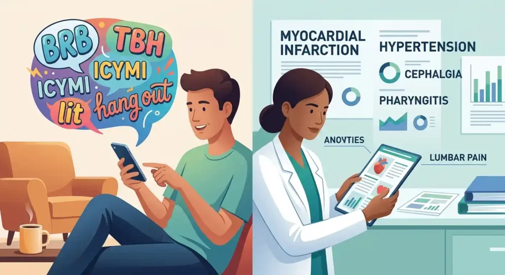 comparison between informal sexual slang and precise medical terminology