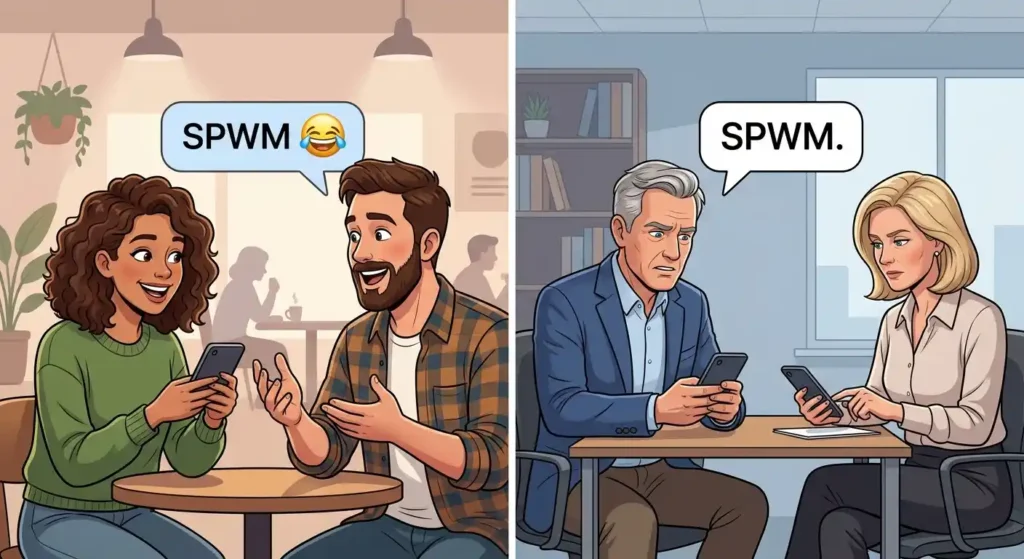 Playful and serious examples showing how SPWM tone changes with context